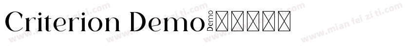 Criterion Demo字体转换